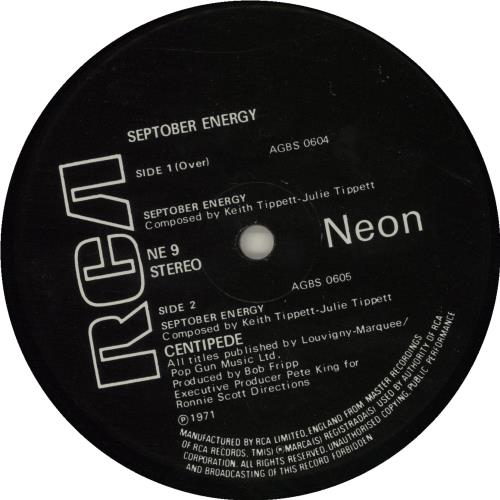 Centipede/ September Energy 英国 オリジナル盤 Centipede/ September Energy 英国 オリジナル盤